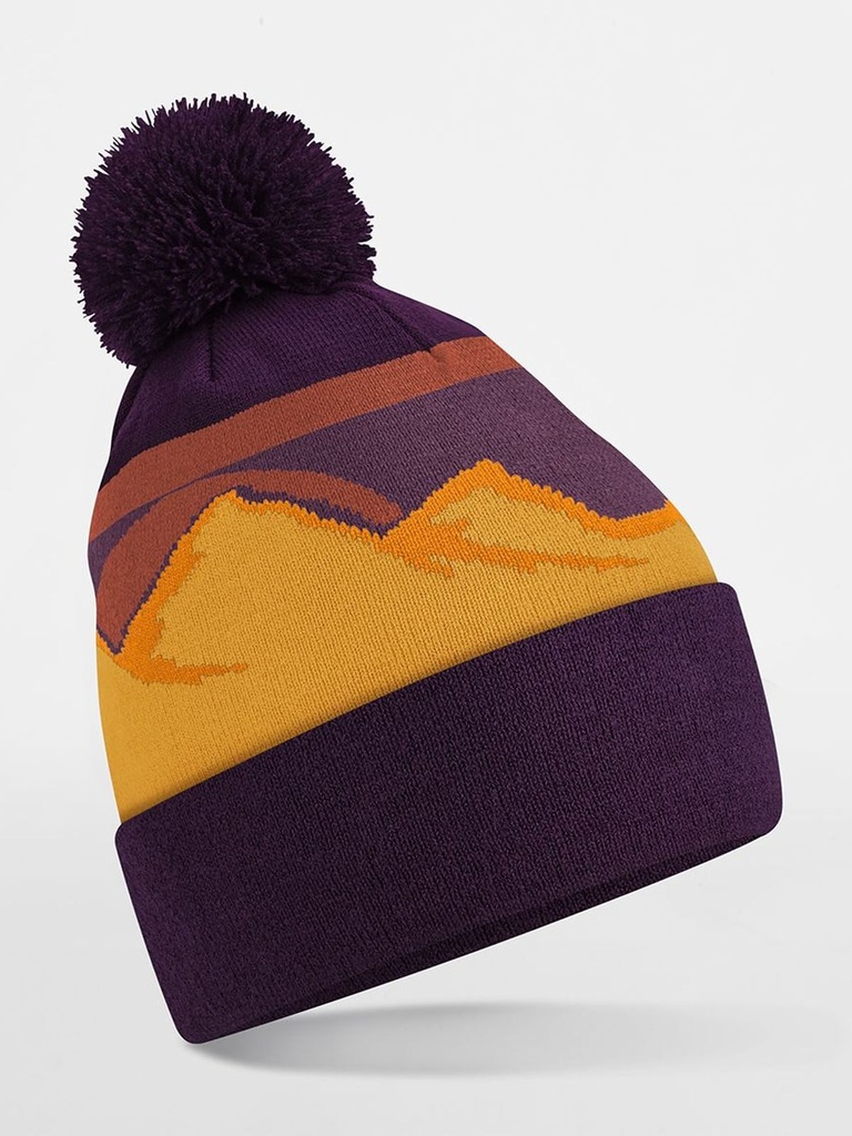 BEECHFIELD - Mountain Peaks Pom Pom Beanie (B395R)