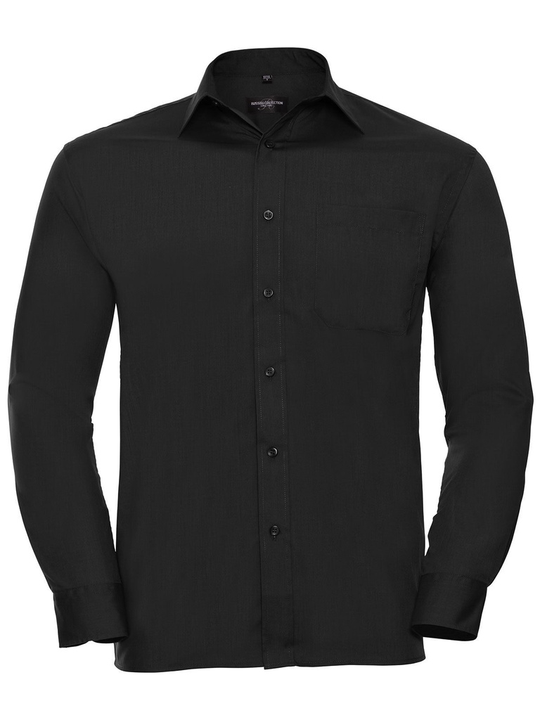 RUSSELL EUROPE - Men's Long Sleeve PolyCotton Poplin Shirt (JE934M)