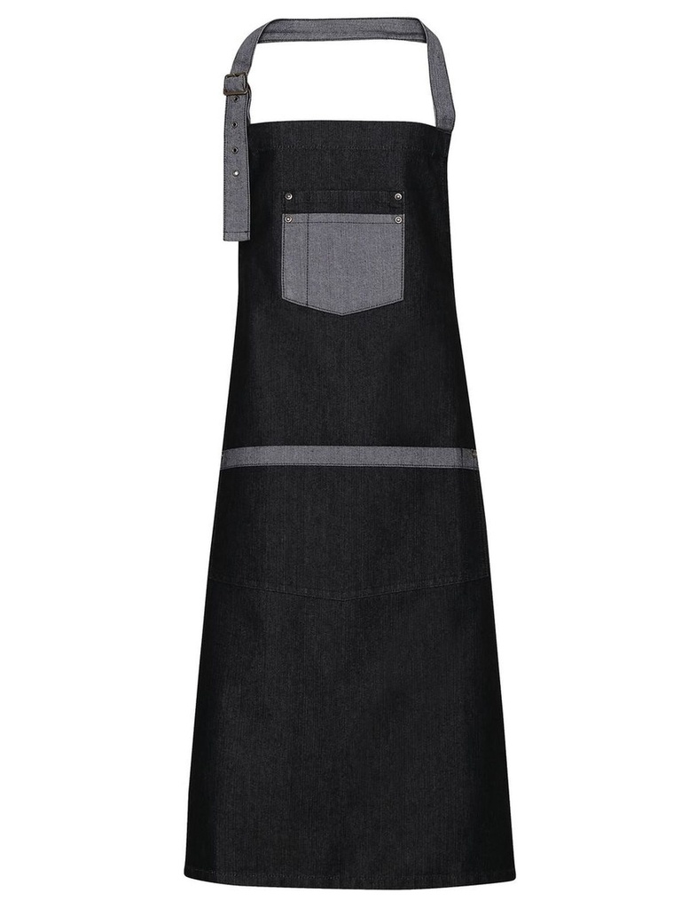 PREMIER - Domain Contrast Denim Bib Apron (PR127)