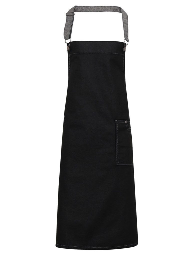 PREMIER - District Waxed Look Denim Bib Apron (PR134)