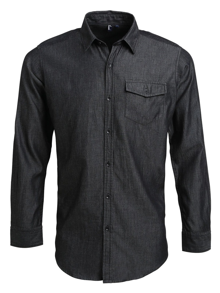 PREMIER - Men' s Jeans Stitch Denim Shirt (PR222)