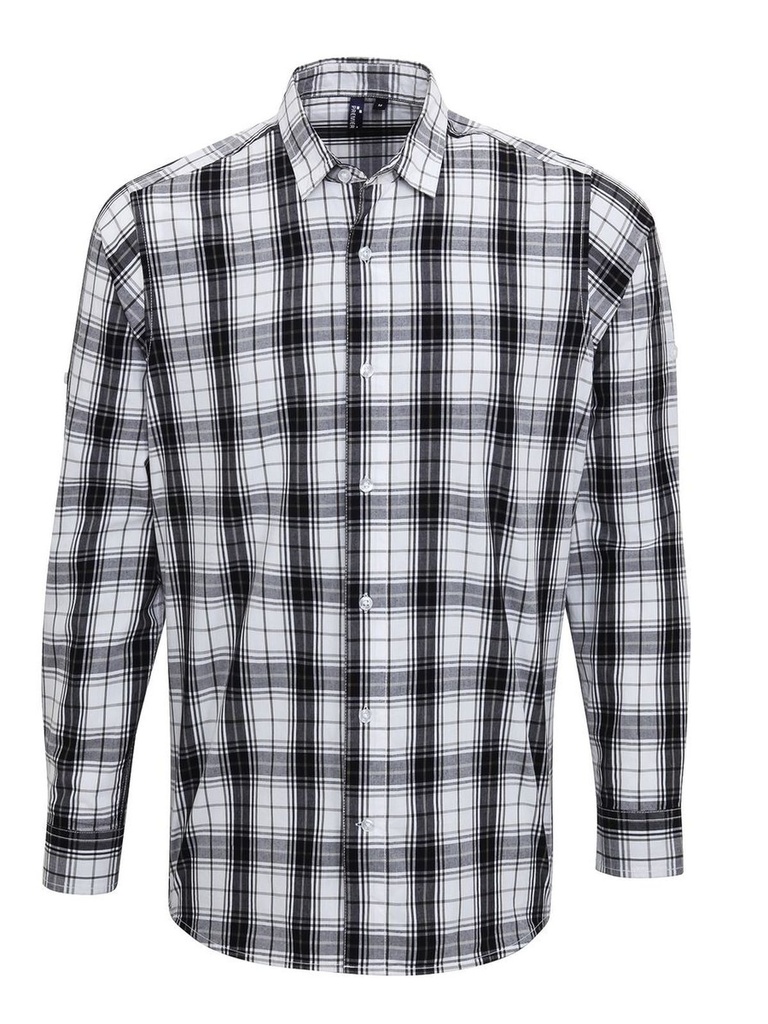 PREMIER - Men's Long Sleeve 'Ginmill' Check Shirt (PR254)