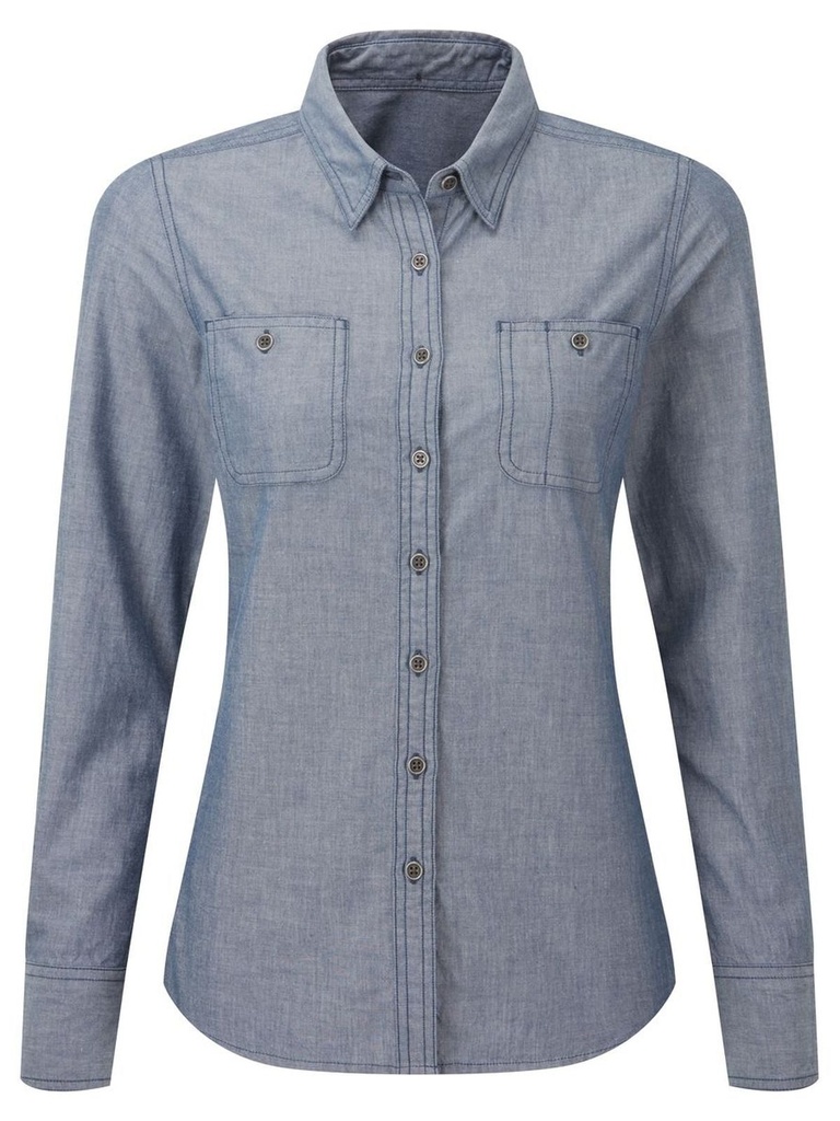 PREMIER - Women's Organic Chambray Fairtrade Shirt (PR347)