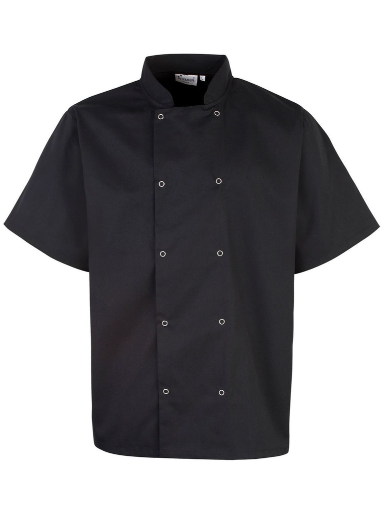 PREMIER - Studded Front Shorts Sleeve Chef's Jacket (PR664)