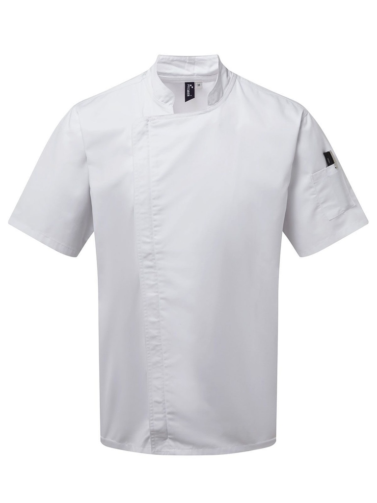 PREMIER - Chef's Zip-Close Short Sleeve Jacket (PR906)