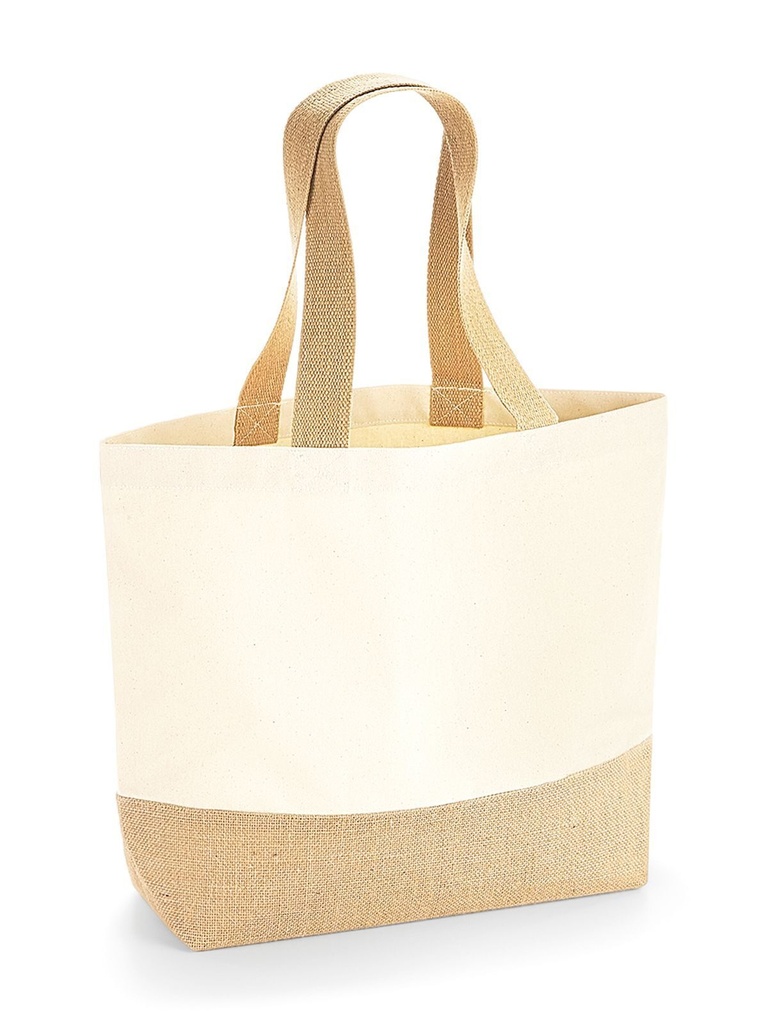 WESTFORD MILL - Jute Base Canvas Tote (W451)