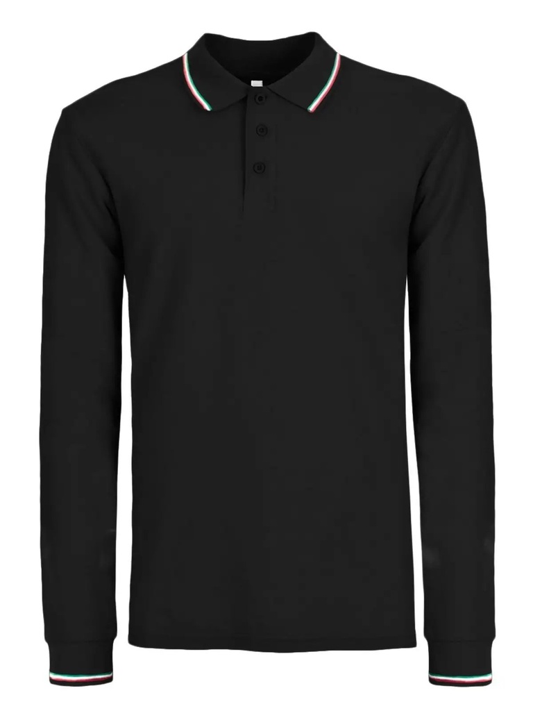 BLACK SPIDER - Polo Italy Manica lunga (BS211)