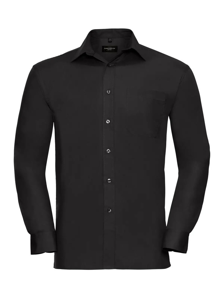 RUSSELL - Men's Long Sleeve Pure Cotton Poplin Shirt (JE936M)