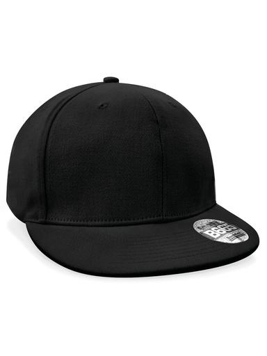 [B665-BLK-UNICA] BEECHFIELD - Pro-Stretch Flat Peak Cap (B665)