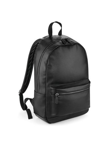 [BG255-BLK-UNICA] BAG BASE - Faux Leather Fashion Backpack (BG255)