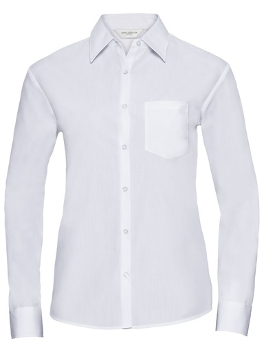 RUSSELL - Ladies' Long Sleeve PolyCotton Poplin Shirt (JE934F)
