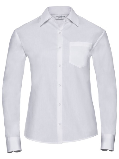 RUSSELL - Ladies' Long Sleeve Pure Cotton Poplin Shirt (JE936F)