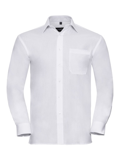 RUSSELL EUROPE - Men's Long Sleeve Pure Cotton Poplin Shirt (JE936M)