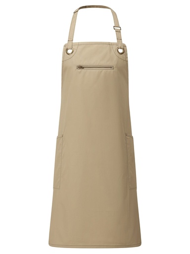 PREMIER -  Barley  Contrast Stitch Sustainable Bib Apron (PR121)