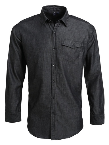 PREMIER - Men'e¢s Jeans Stitch Denim Shirt (PR222)