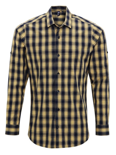 PREMIER - Men's LSL 'Mulligan' Check Cotton Bar Shirt (PR250)