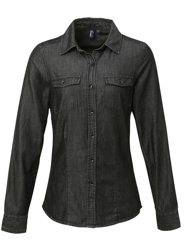 PREMIER - Ladies'  Jeans Stitch Denim Shirt (PR322)