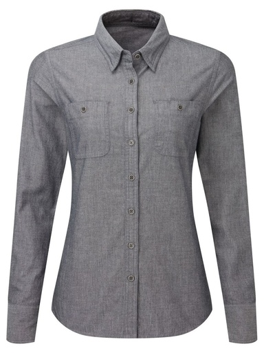 PREMIER - Women's Organic Chambray Fairtrade Shirt (PR347)