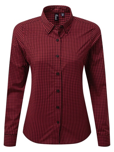 PREMIER -  Maxton  Check - Women's Long Sleeve Shirt (PR352)