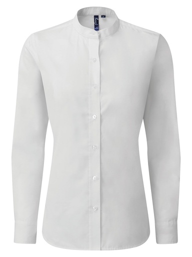 PREMIER - Womene¢s Banded Collar 'Grandad' Shirt (PR358)