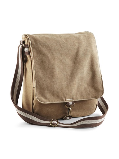 [QD611-SAH-UNICA] QUADRA - Vintage Canvas Messenger (QD611)