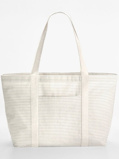 WESTFORD MILL - Striped Organic Cotton Shopper (W255)