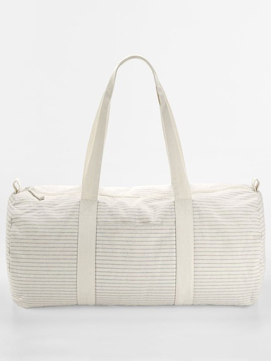 [W258] WESTFORD MILL - Striped Organic Cotton Barrel Bag (W258)
