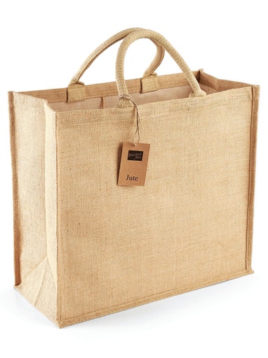 [W408-NAT-UNICA] WESTFORD MILL - Jute Jumbo Shopper (W408)