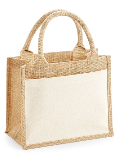 [W425-NAT-UNICA] WESTFORD MILL - Cotton Pocket Jute Gift Bag (W425)