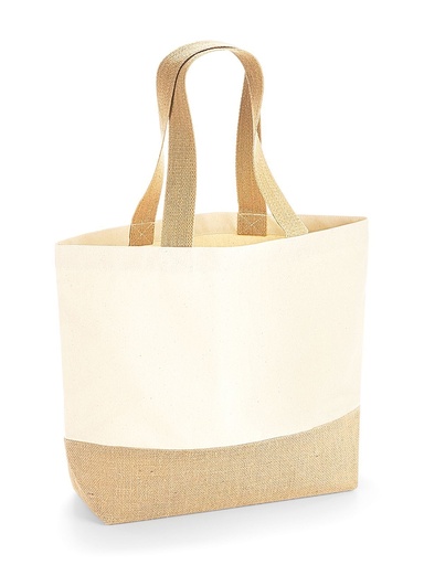 [W451-NAT-UNICA] WESTFORD MILL - Jute Base Canvas Tote (W451)