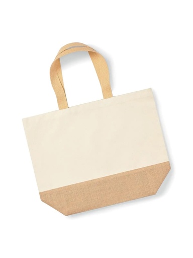 [W452] WESTFORD MILL - Jute Base Canvas Tote XL (W452)